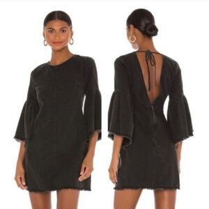 121. Free People | Reckless Life Denim Dress – Black – Size 2